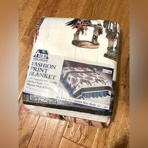 Vintage Beacon Indian Native American Chief Horse Arrows Motif Blanket NEW USA